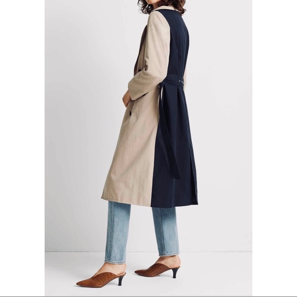 MONACO CLUB Color Block Trench - Picture 3 of 7